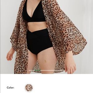 Aerie beach coverup cheetah print